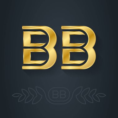 Harfli şirket için Bb Logosu, basitçe vektör illüstrasyonu 