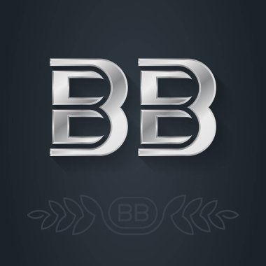 Harfli şirket için Bb Logosu, basitçe vektör illüstrasyonu 