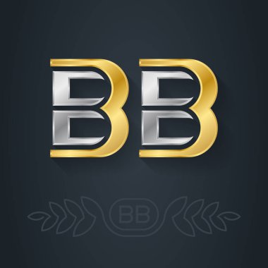 Harfli şirket için Bb Logosu, basitçe vektör illüstrasyonu 