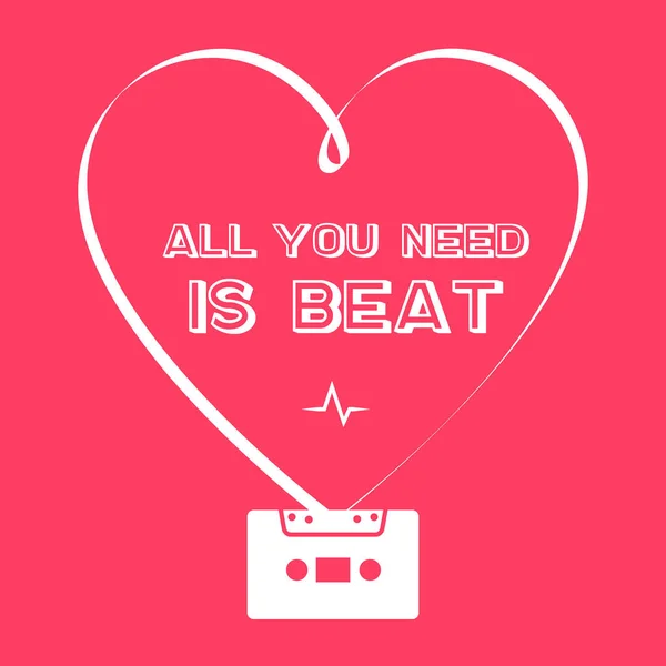 Wenskaart Shirt Print Voor Valentijnsdag World Heart Day — Stockvector