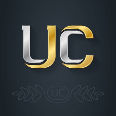Uc harfleri logosu, basitçe vektör çizimi 