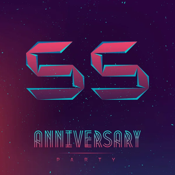 Anniversary Party Poster Simply Vector Illustration — 스톡 벡터