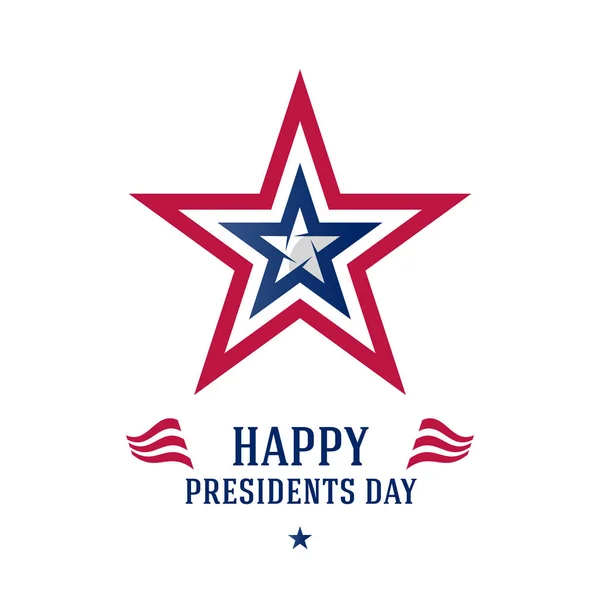 幸せな大統領の日カードテンプレート 単にベクトルイラスト — ストックベクタ