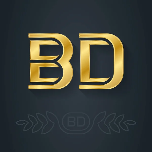 Bdの文字のロゴ 単にベクトルイラスト — ストックベクタ