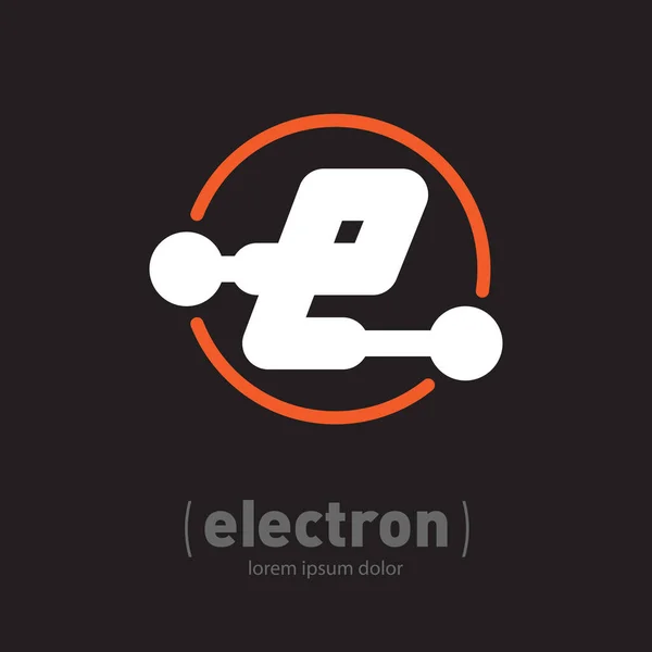 Electron Letters Logo Simply Vector Illustration — 스톡 벡터