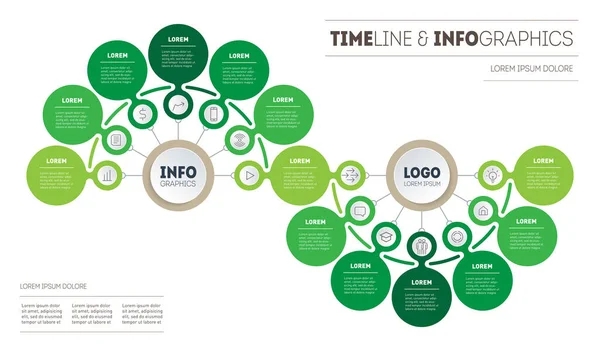 Info Timeline White Background Simplesmente Ilustração Vetorial — Vetor de Stock