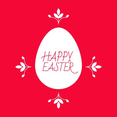 Paskalya tatili için tebrik veya davetiye kart tasarımı. Vintage illüstrasyon Paskalya yumurtası ile. Vektör