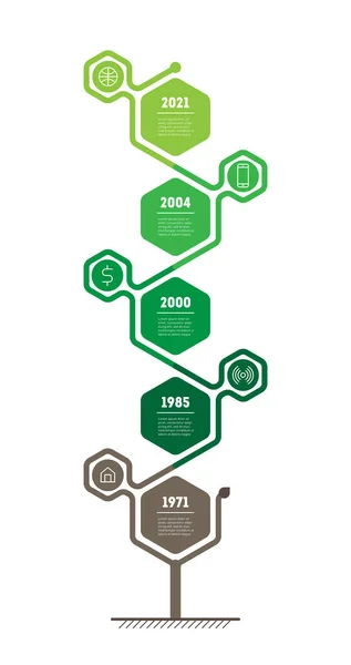 Affärspresentation Med Alternativ Dynamisk Infografik Över Teknik Eller Utbildningsprocess — Stock vektor