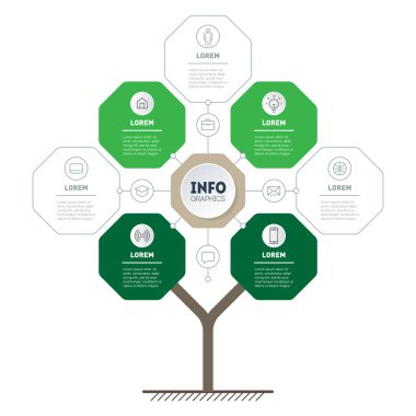 Dikey zaman çizelgesi Infographics