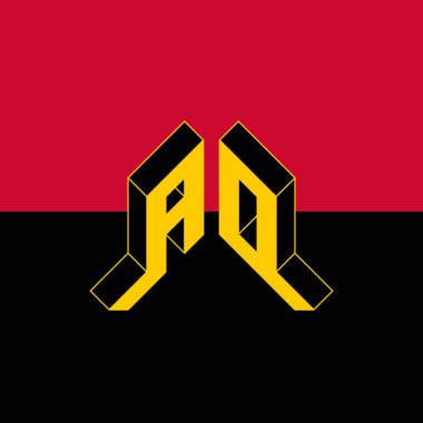 AO stil amblemi. Marka tasarımı.