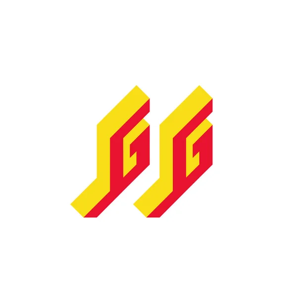 Żółty Czerwony Symbol Stylowy Symbol Projekt Marki — Wektor stockowy