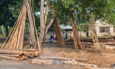 Afrika köyünde basit sokak