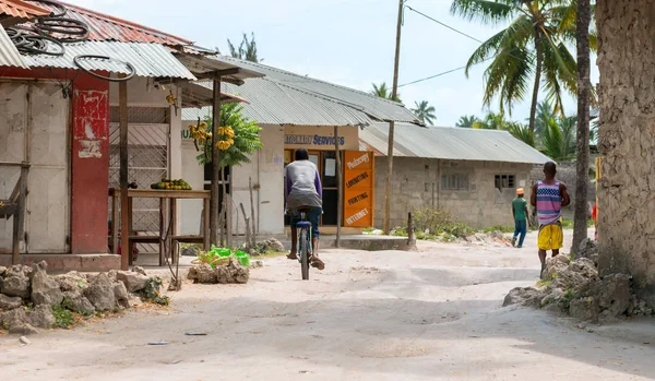 Simple street in african village — Stock Photo, Image