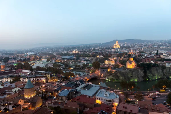 Noční pohled na tbilisi — Stock fotografie