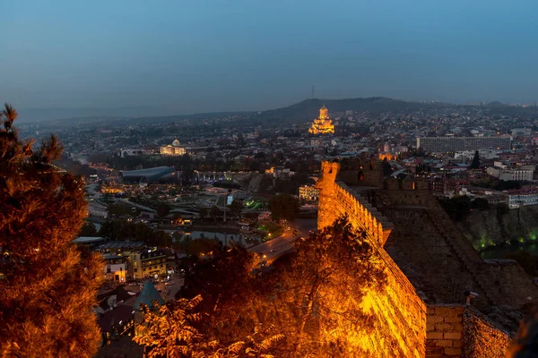 Vista nocturna de Tiflis — Foto de Stock
