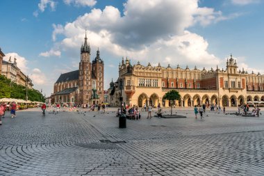 Doğu Avrupa Arnavut kaldırımlı Meydanı, Krakow, Polonya