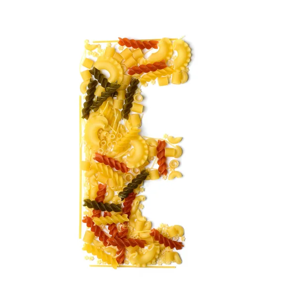전자 편지를 형성 하는 스파게티의 더미 — 스톡 사진