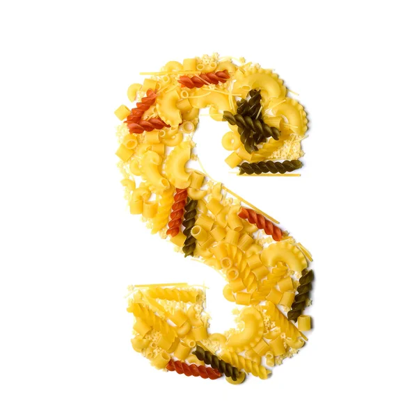 스파게티는 문자 S를 형성의 더미 — 스톡 사진