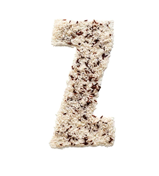 pirinç tahıl bir alfabe harf Z şekillendirme