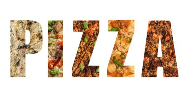 Letters from pizza clipart