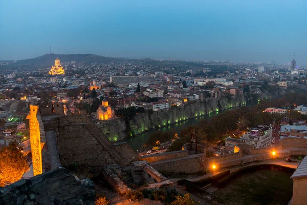 night view of Tbilisi