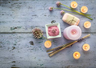 Kokulu mumlar, ev yapımı Sabun, boya, TOPVIEW yıpranmış