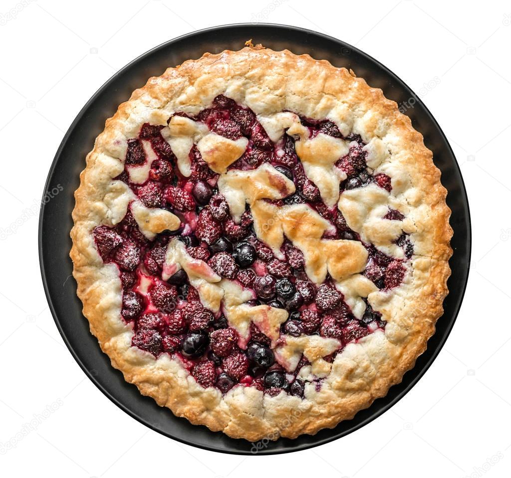 raspberry blueberry pie