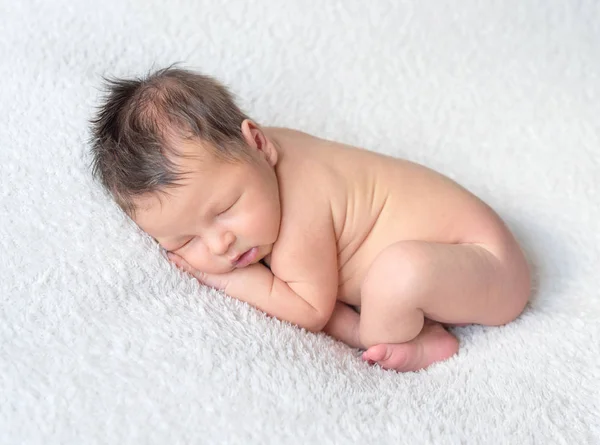 Dulce bebé recién nacido dormido — Foto de Stock