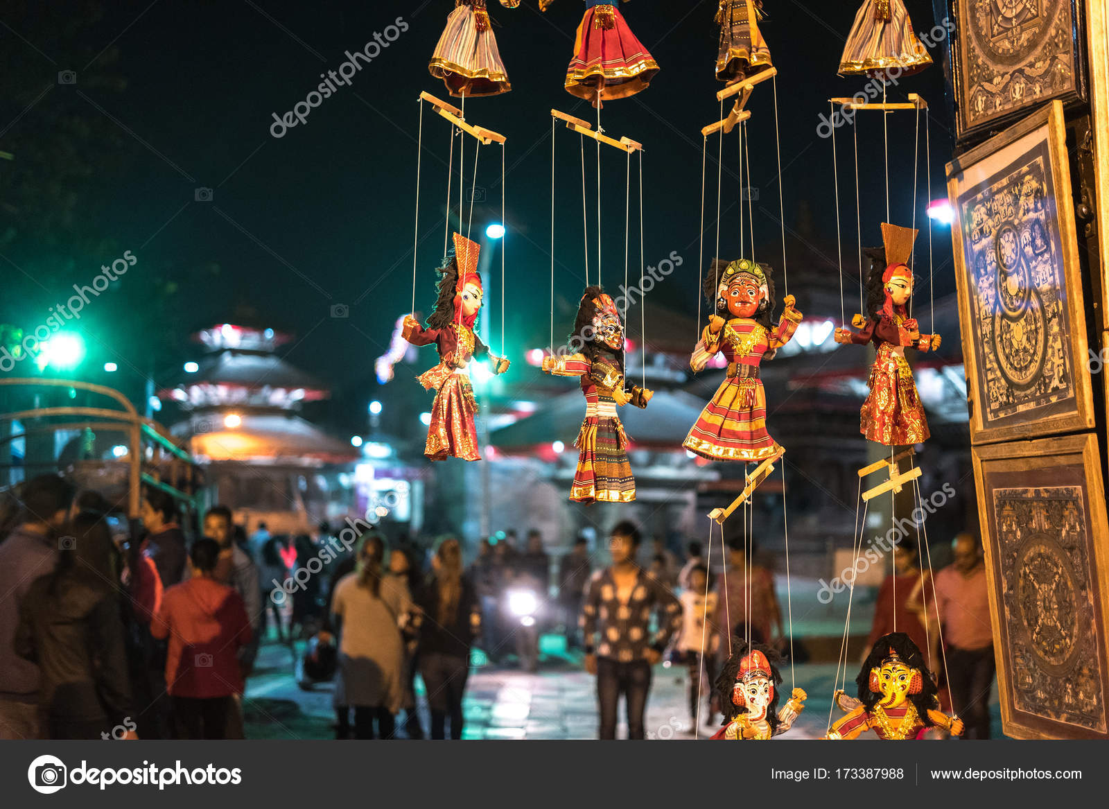 Artesanato tradicional nepalês e lembranças Kathmandu — Fotografias de