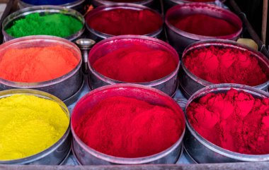 Katmandu sokak pazarında Satılık Rangoli toz