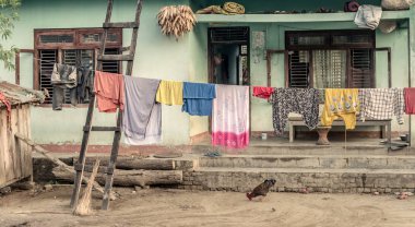 Nepal bahçede tipik: villlage