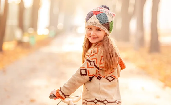 Cute child with bicycle — Stock Photo, Image