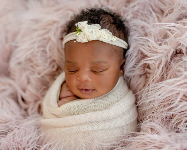 Baby girl with diadem — Stock Photo, Image