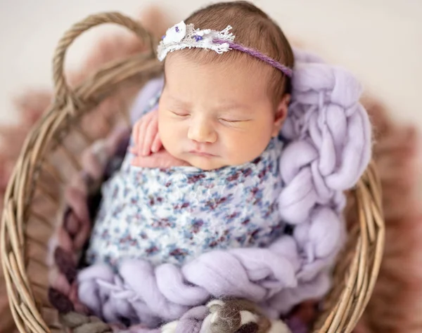 Adorable newborn girl — Stock Photo, Image