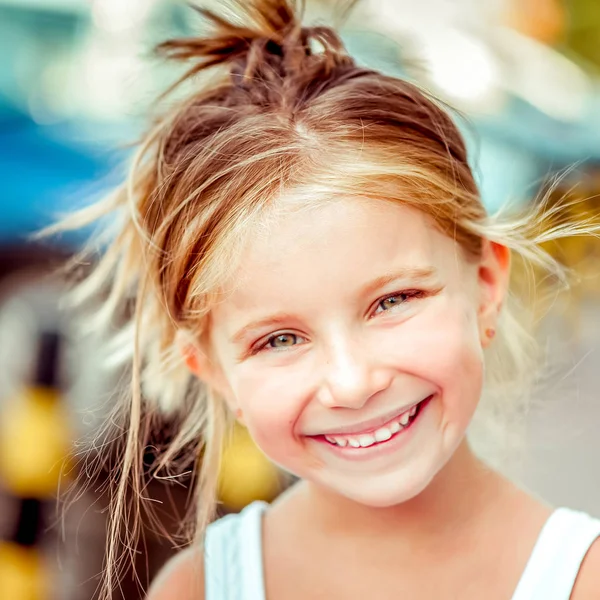 Liitle menina close-up — Fotografia de Stock