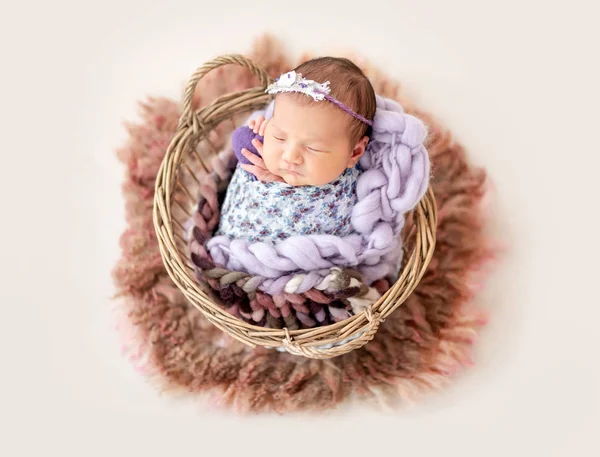 Adorable newborn girl — Stock Photo, Image