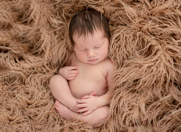 Charming naked newborn — Stock Photo, Image