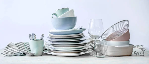 Set de hermosos utensilios de cocina — Foto de Stock