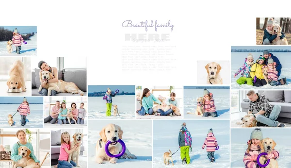 Collage de familia feliz —  Fotos de Stock