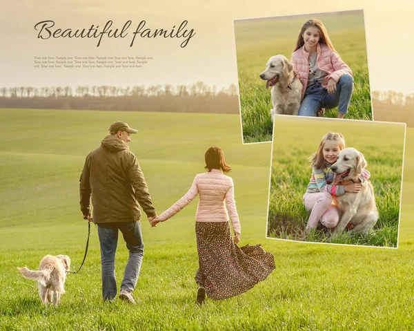 Nette Familie genießt die gemeinsame Zeit — Stockfoto