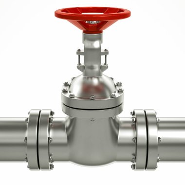 3D metal gaz boru hattı valfleri 