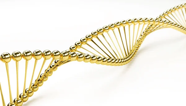 Modelu DNA złoty Obrazek Stockowy