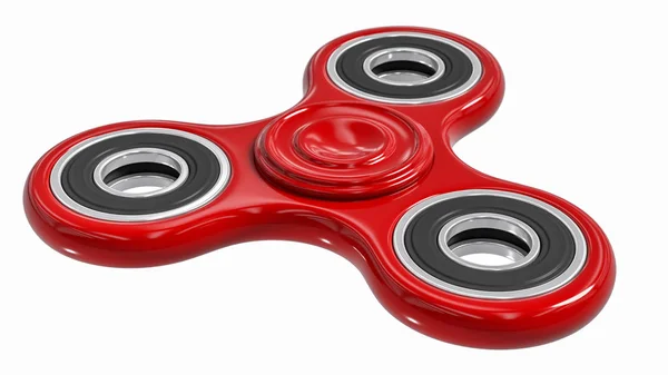 Rode fidget vinger spinner stress, angst opluchting speelgoed Stockafbeelding