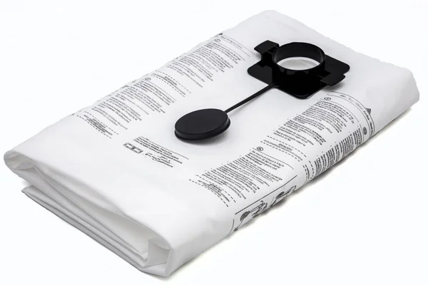 Nový prachový sáček pro vysavač izolovaných na bílém pozadí — Stock fotografie