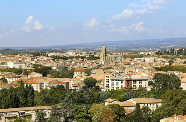 Panorama of Carcassonne lower town — Stock Photo, Image