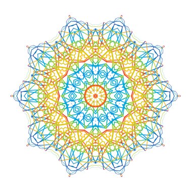 Soyut konsantrik desen şekli 