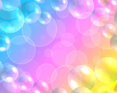 Bokeh ve 3d hava kabarcıkları ile arka plan