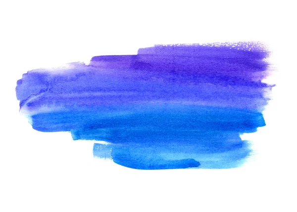 Bright blue watercolor blot on white background — Stock Photo, Image