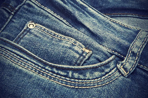 Mörkblå jeans vintage textur — Stockfoto