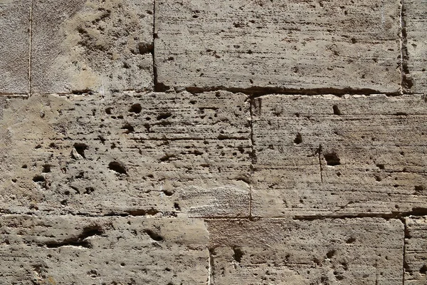 非常に古い石造りの壁のテクスチャ — ストック写真